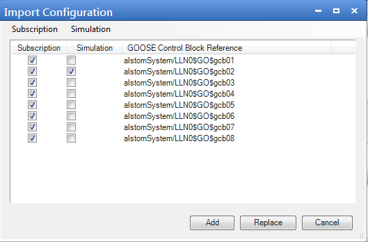Программа без проблем распознает все блоки управления передачей GOOSE-сообщений, которые есть в файле SCL