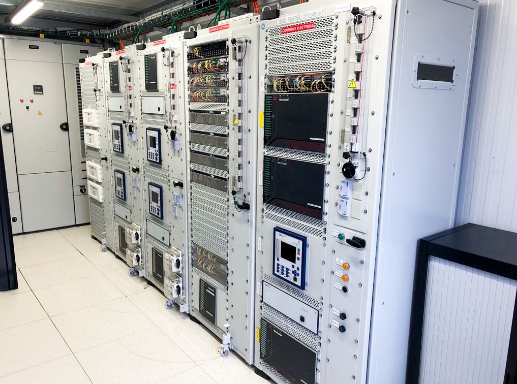 R#SPACE IED cubicles assembled for factory testing. Source: Efacec